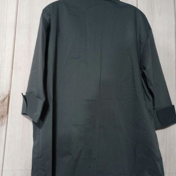 Mertizos Shirt Ladies 2x Gray 3/4 Sleeve button front - Picture 2 of 6
